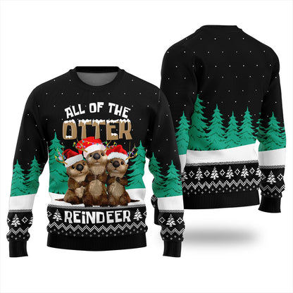All Of The Otter Reindeer Ugly Xmas Sweater