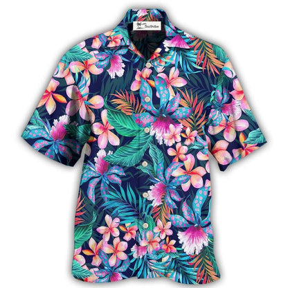 Hawaiian Shirt / Adults / S Flower Tropical Floral Aloha Summer Time - Hawaiian Shirt 
