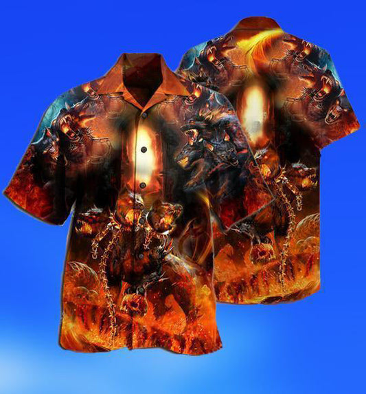 Viking Dog Amazing Cerberus Greek Mythology Style - Hawaiian Shirt 