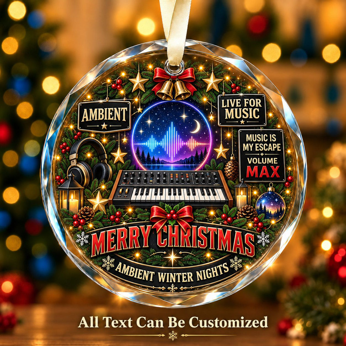 Ambient Personalized Glass Ornament | 5To9Vibe
