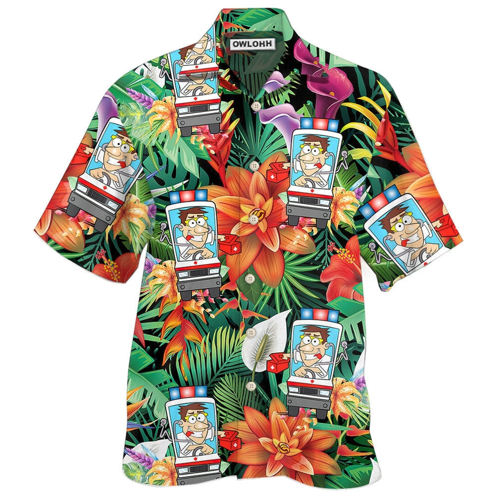 Hawaiian Shirt / Adults / S Ambulance Driver Tropical Floral Style - Hawaiian Shirt 