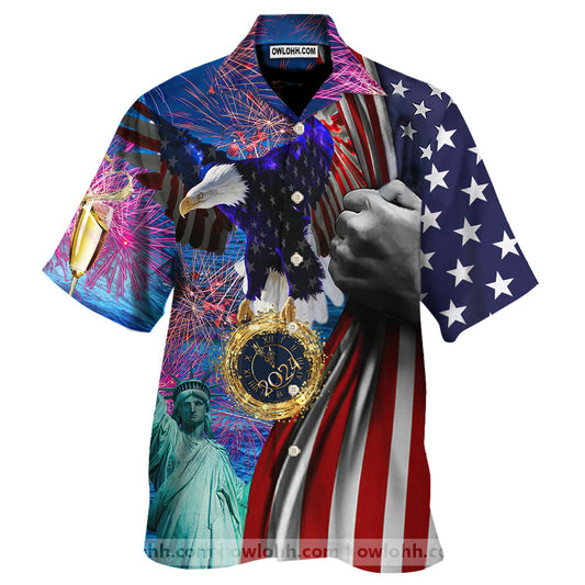 America New Year New America Christmas 2024 - Unisex Hawaiian Shirt For Men and Women