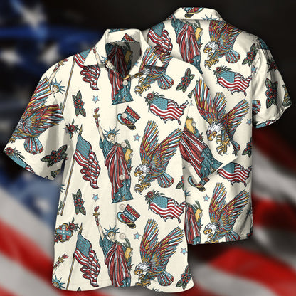 America Symbols Basic Style - Hawaiian Shirt 