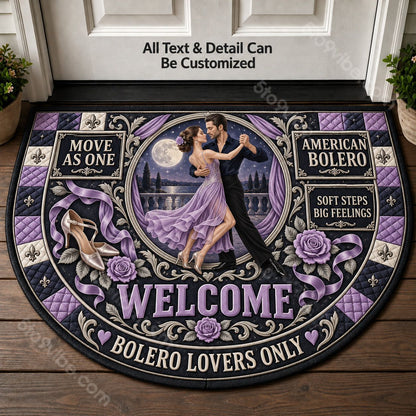 American Bolero Personalized Half Round Mat | 5To9Vibe