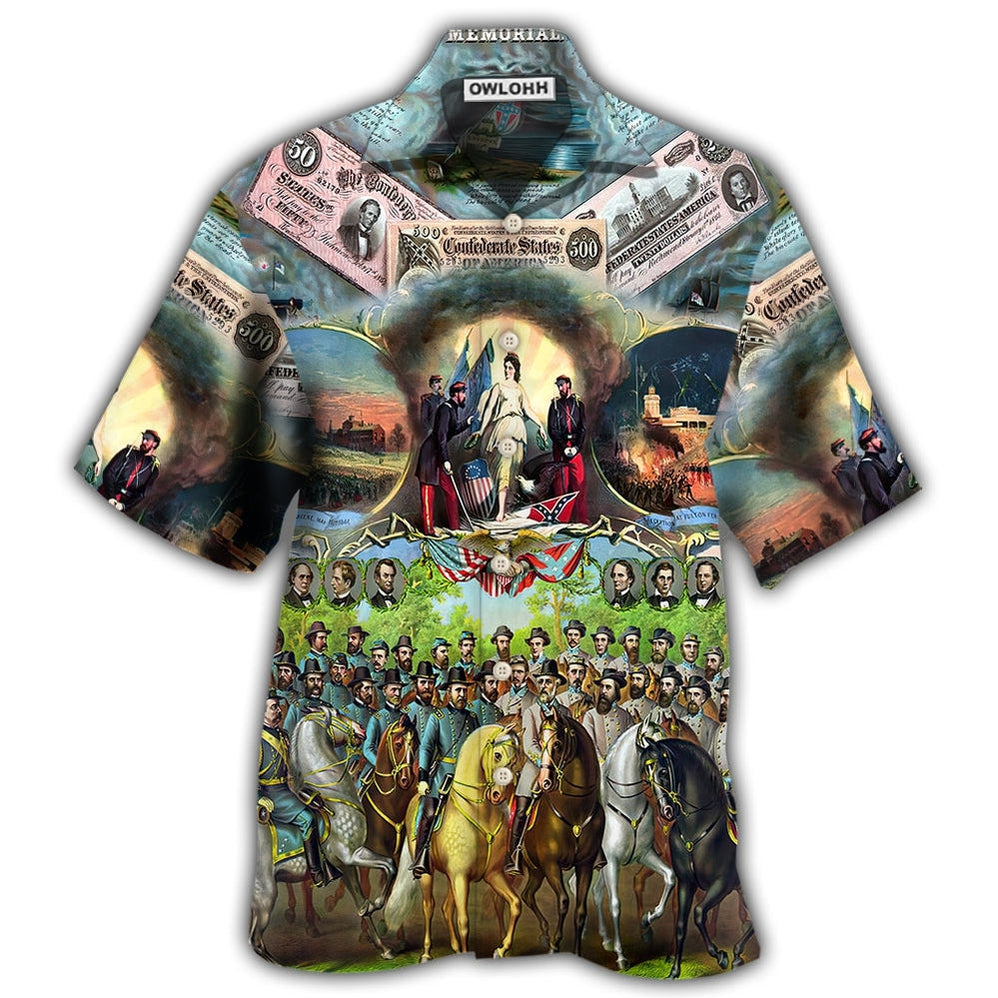 Hawaiian Shirt / Adults / S America Civil War - Hawaiian Shirt 