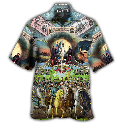 Hawaiian Shirt / Adults / S America Civil War - Hawaiian Shirt 