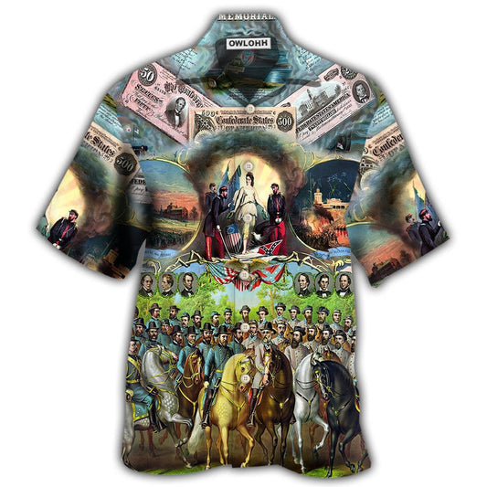 Hawaiian Shirt / Adults / S America Civil War - Hawaiian Shirt 