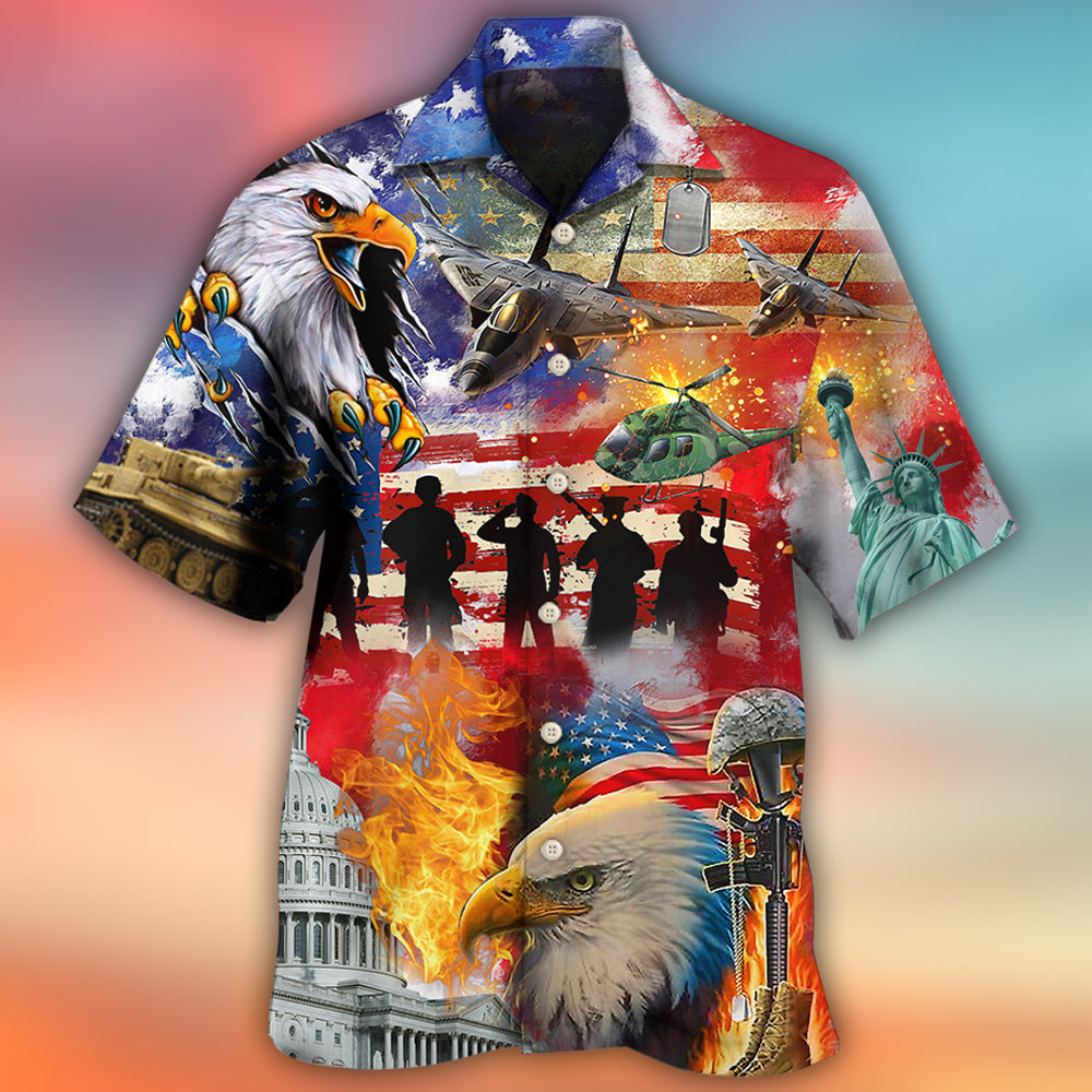 Veteran Independence Day American - Hawaiian Shirt 