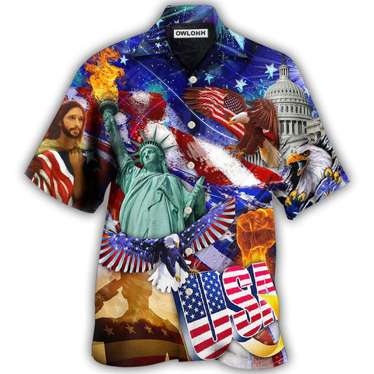 Hawaiian Shirt / Adults / S America Independence Day - Hawaiian Shirt 