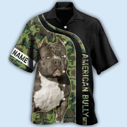 American Bully Camo Personalized - Hawaiian Shirt 