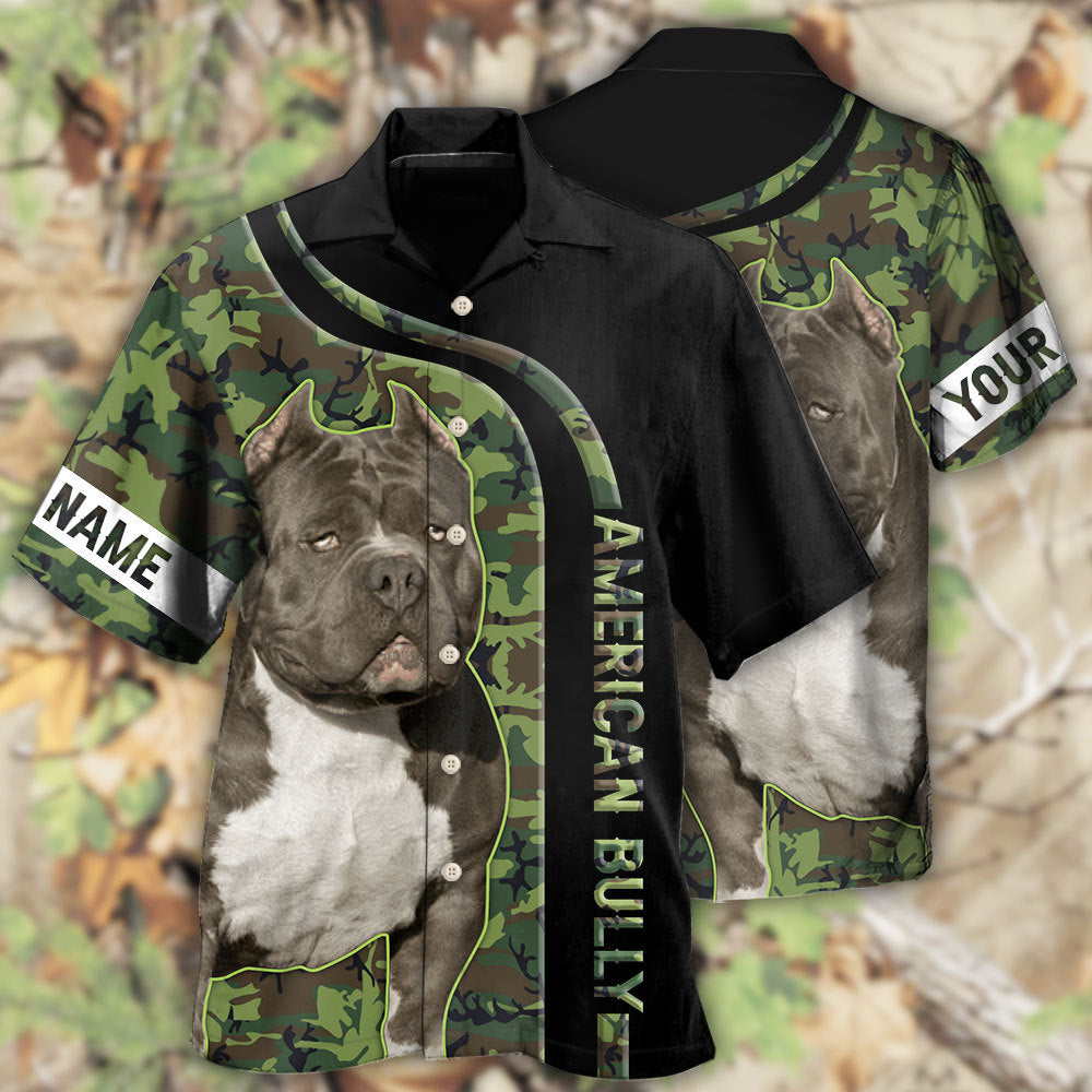 American Bully Camo Personalized - Hawaiian Shirt 