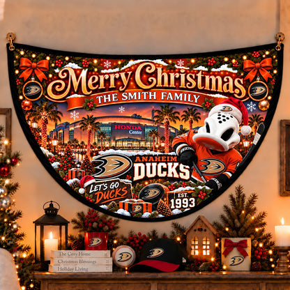 All Hockey Teams Personalized Christmas Night Bunting Flag - 5to9vibe
