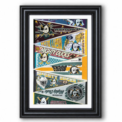 All Hockey Teams Vintage Pennant Anniversary For Fans No Frame Vertical Poster - 5to9vibe