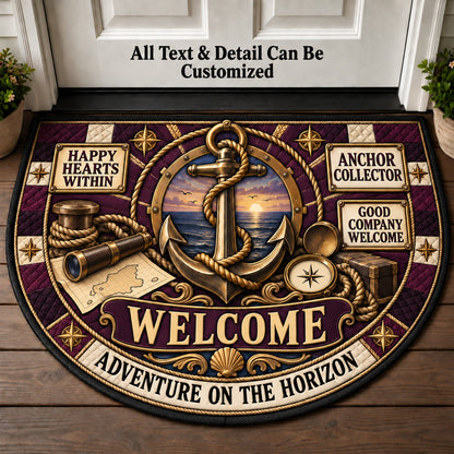 Anchor Collector Personalized Half Round Mat | 5To9Vibe