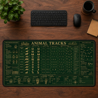 Animal Tracks Desk Mat Mouse Pad | 5To9Vibe