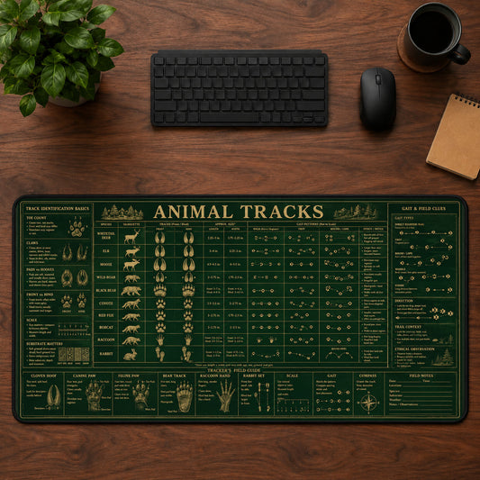Animal Tracks Desk Mat Mouse Pad | 5To9Vibe