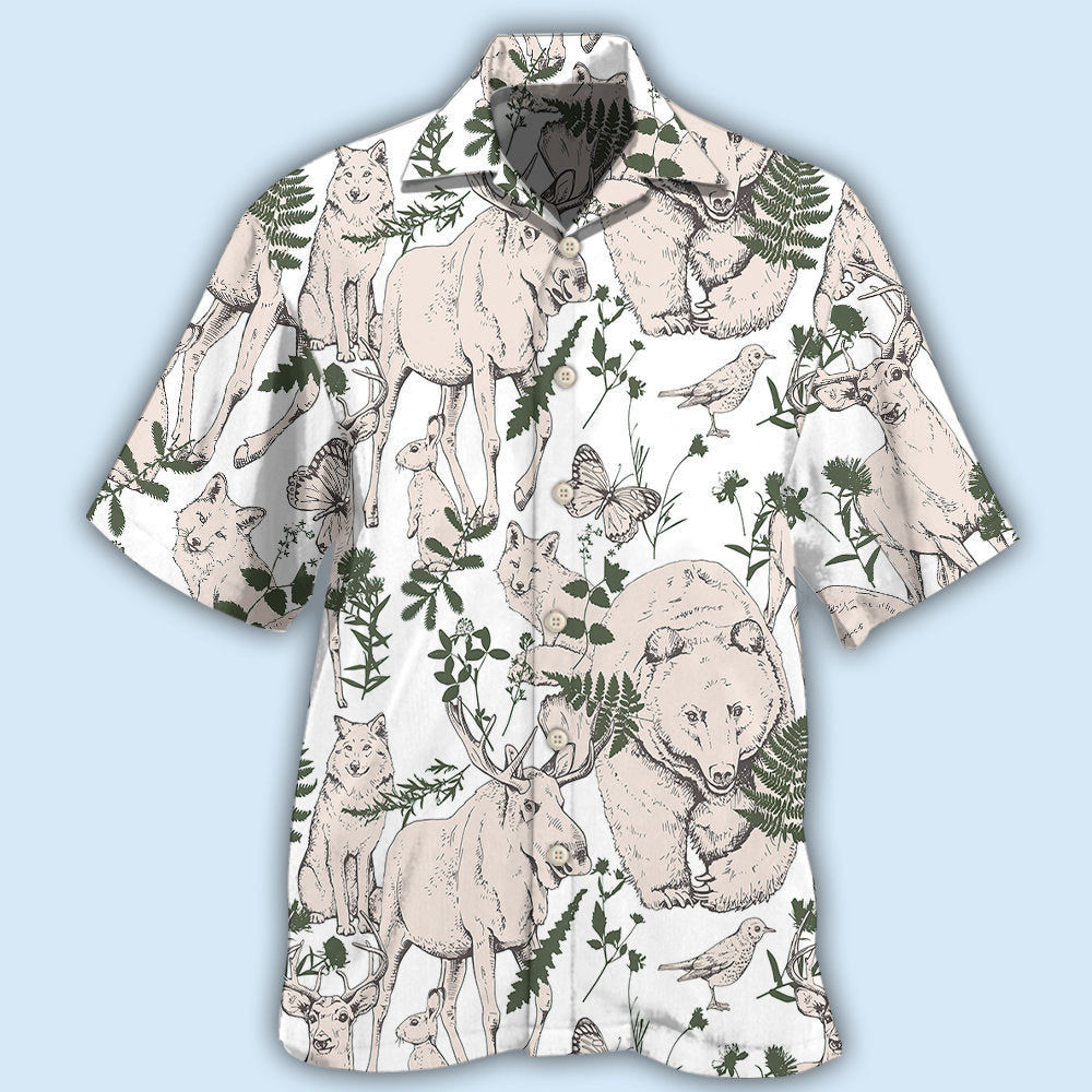 Animals Wild Animals Forest Basic Style - Hawaiian Shirt 