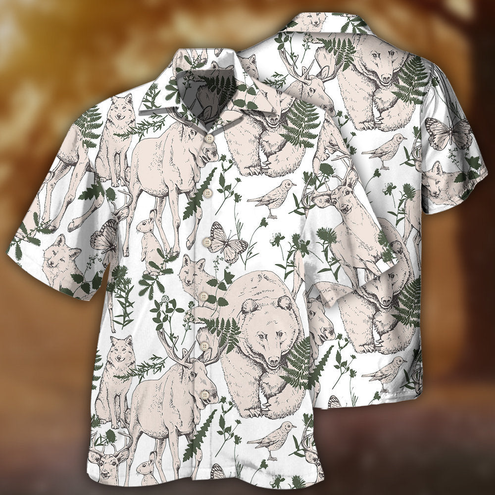 Animals Wild Animals Forest Basic Style - Hawaiian Shirt 