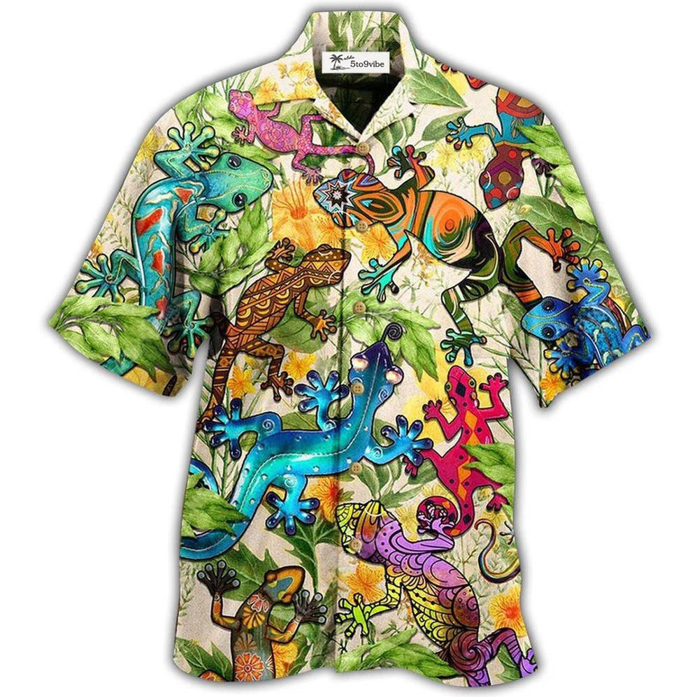 Hawaiian Shirt / Adults / S Lizard Animals Back Off Or The Lizard Gets Its - Hawaiian Shirt 