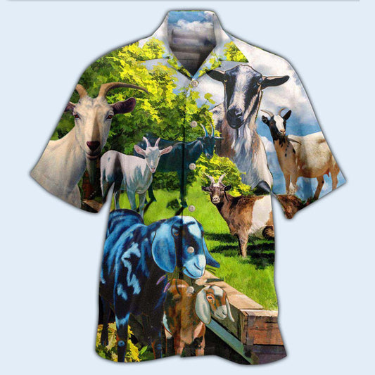 Goat Animals Goat Anything - Hawaiian Shirt 