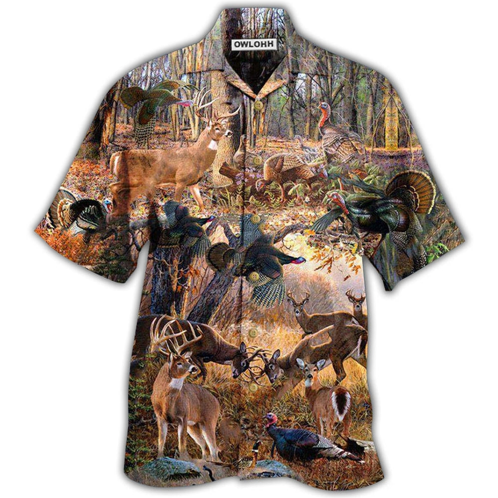 Hawaiian Shirt / Adults / S Animals If It Flies It Dies If It Hops It Drops With Vintage Style - Hawaiian Shirt 