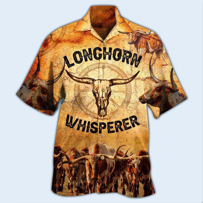 Longhorn Animals Longhorn Whisperer - Hawaiian Shirt 