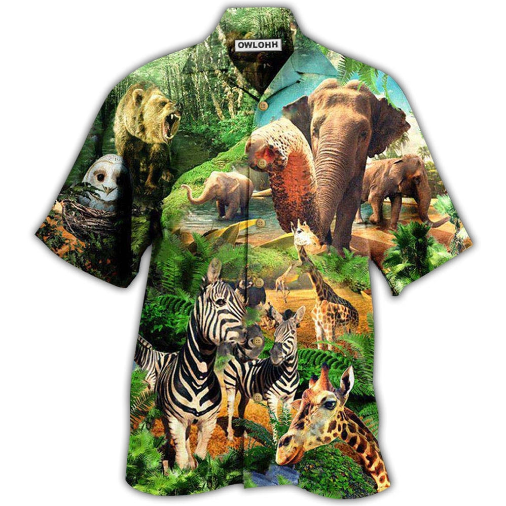 Hawaiian Shirt / Adults / S Animals Love And Conserve Our Wildlife and Diversity - Hawaiian Shirt 
