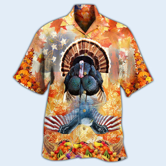 Turkey Love Autumn Love America - Hawaiian Shirt 