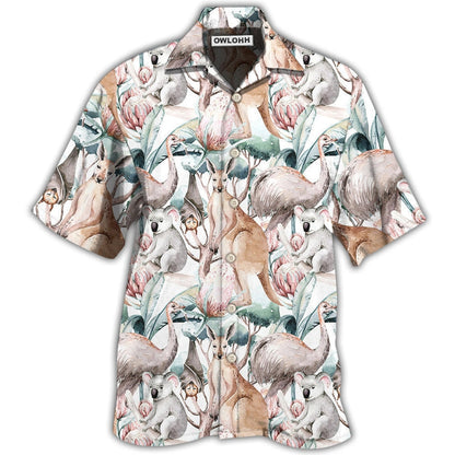 Hawaiian Shirt / Adults / S Kangaroo Animals Lovely Kangaroo - Hawaiian Shirt 