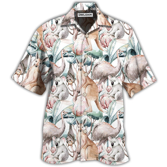 Hawaiian Shirt / Adults / S Kangaroo Animals Lovely Kangaroo - Hawaiian Shirt 