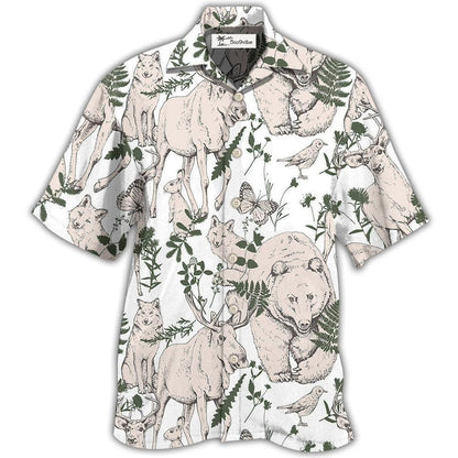 Hawaiian Shirt / Adults / S Animals Wild Animals Forest Basic Style - Hawaiian Shirt 