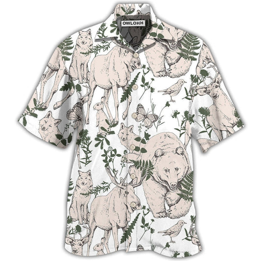 Hawaiian Shirt / Adults / S Animals Wild Animals Forest Basic Style - Hawaiian Shirt 