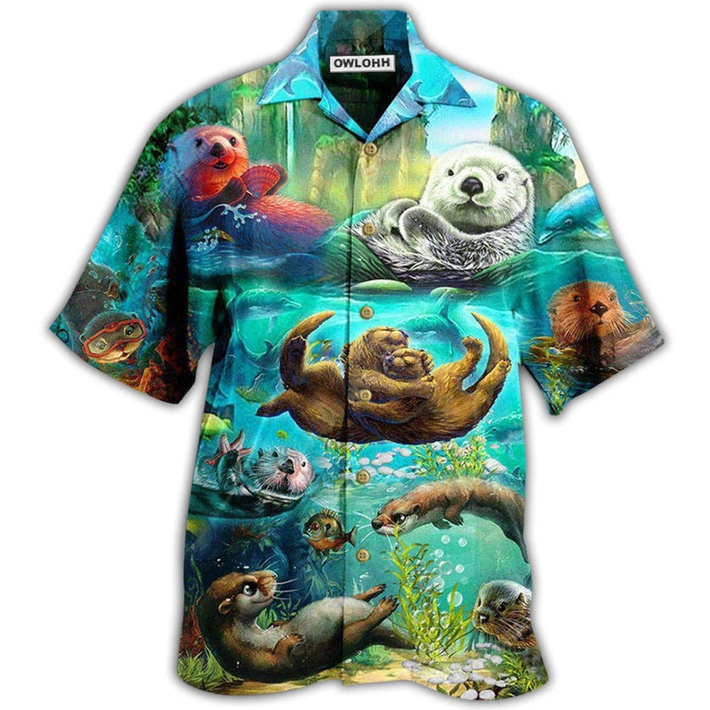 Hawaiian Shirt / Adults / S Otter Animals You Are My Otter Half In The Ocean - Hawaiian Shirt 