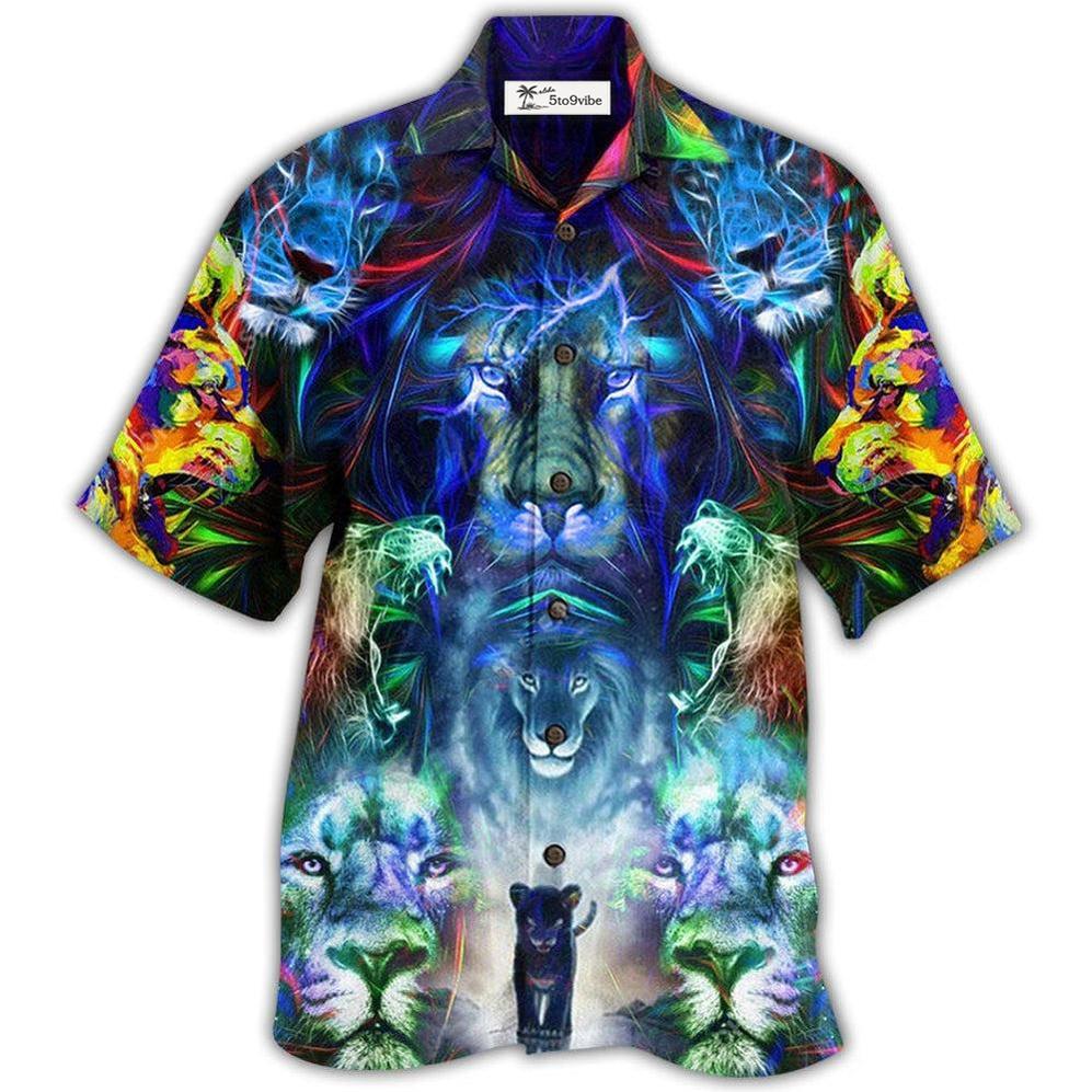 Hawaiian Shirt / Adults / S Lion Be Coming King With Colorful Pattern - Hawaiian Shirt 