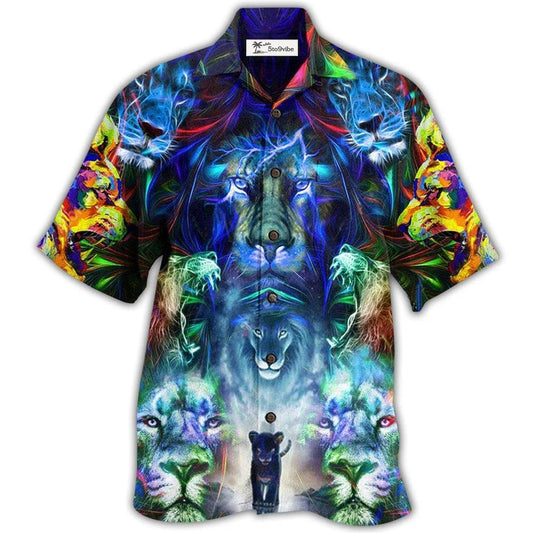 Hawaiian Shirt / Adults / S Lion Be Coming King With Colorful Pattern - Hawaiian Shirt 