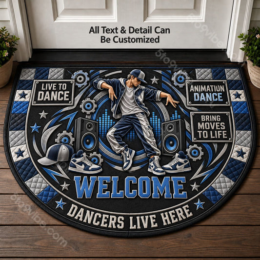 Animation Dance Personalized Half Round Mat | 5To9Vibe