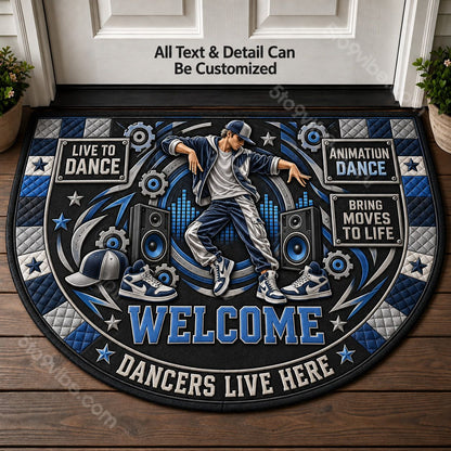 Animation Dance Personalized Half Round Mat | 5To9Vibe