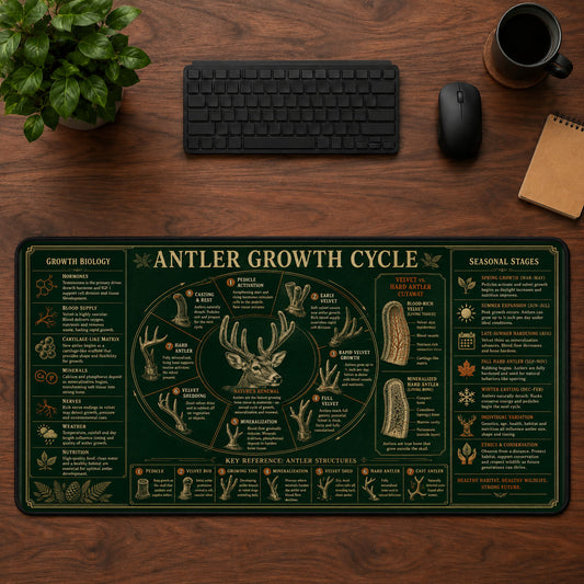 Antler Growth Cycle Desk Mat Mouse Pad | 5To9Vibe