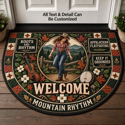 Appalachian Flatfooting Personalized Half Round Mat | 5To9Vibe