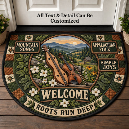 Appalachian Folk Music Personalized Half Round Mat | 5To9Vibe
