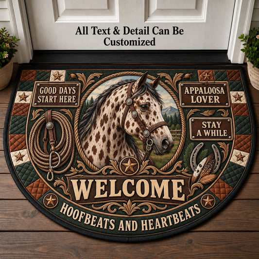 Appaloosa Lover Personalized Half Round Mat | 5To9Vibe