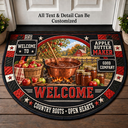 Apple Butter Maker Personalized Half Round Mat | 5To9Vibe