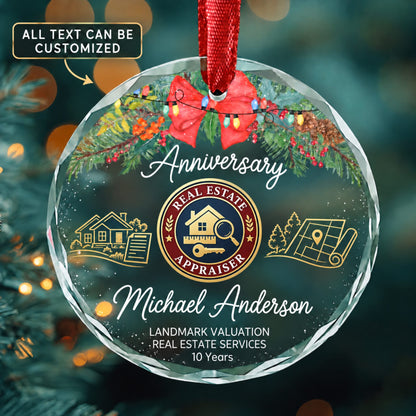 Appraisers and Assessors of Real Estate Personalized Glass Ornament | 5To9Vibe