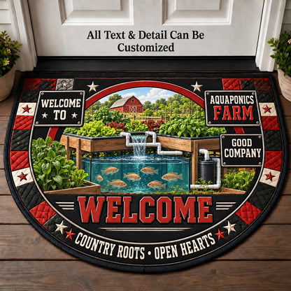 Aquaponics Farm Personalized Half Round Mat | 5To9Vibe