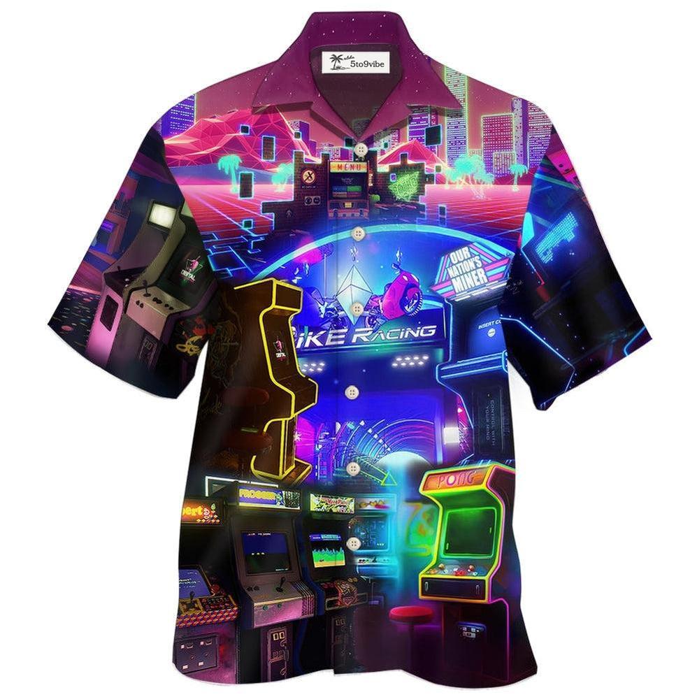Hawaiian Shirt / Adults / S Game Arcade Gaming Make Me Happy - Hawaiian Shirt 