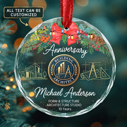 Architects except Landscape and Naval Personalized Glass Ornament | 5To9Vibe