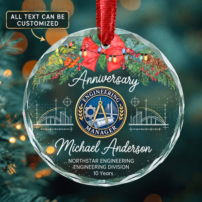 Architectural and Engineering Managers Personalized Glass Ornament | 5To9Vibe