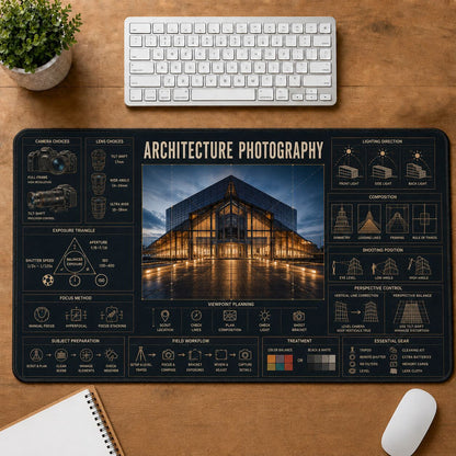 Architecture Photography Creative Reference Guide Desk Mat | 5To9Vibe