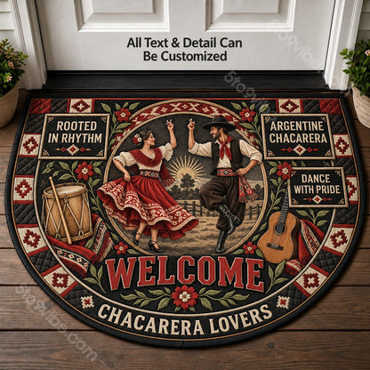 Argentine Chacarera Personalized Half Round Mat | 5To9Vibe