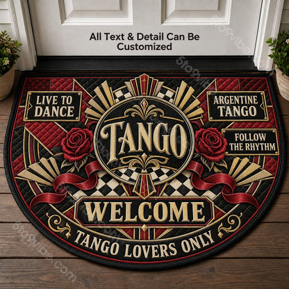 Argentine Tango Personalized Half Round Mat | 5To9Vibe